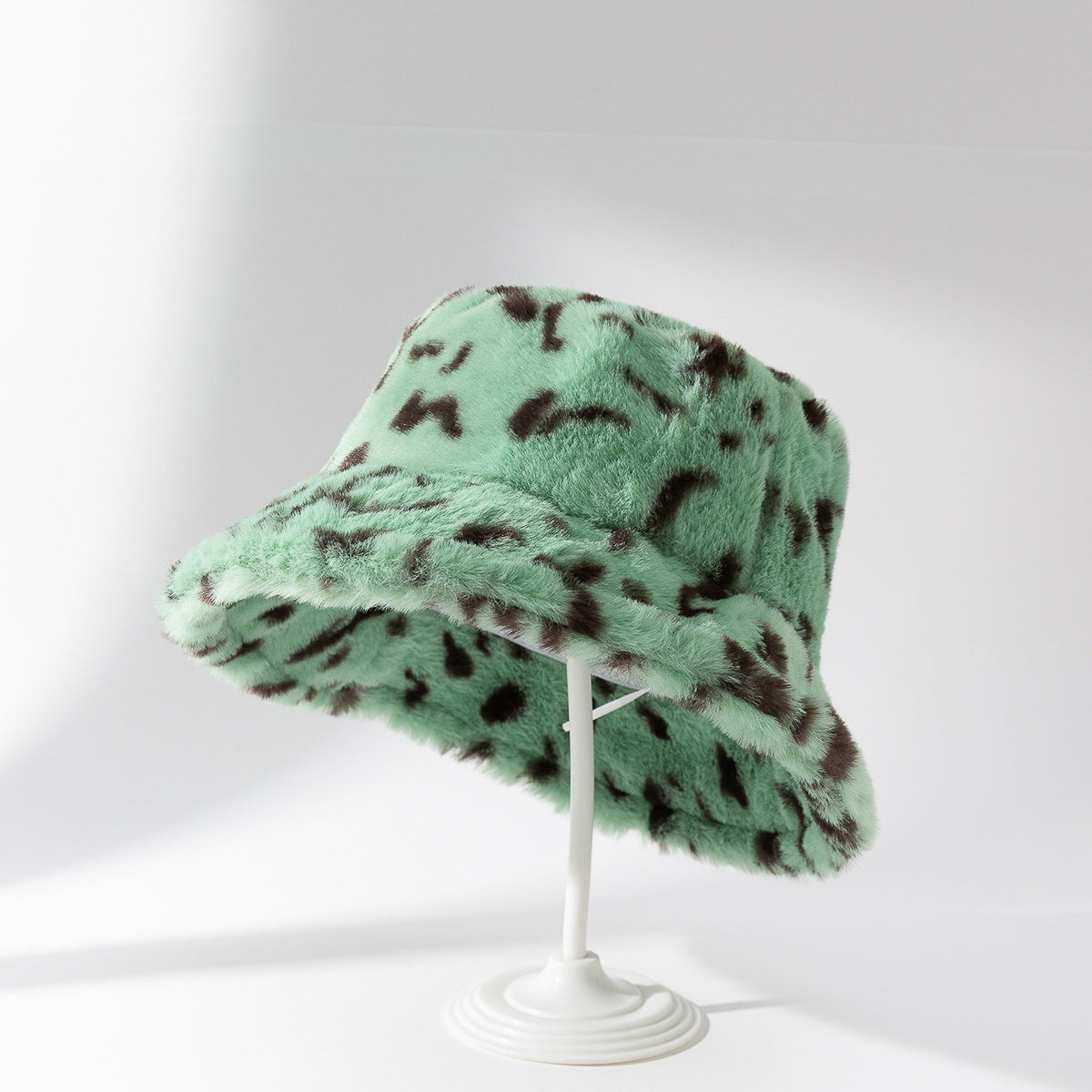 Plush Leopard Print Hat