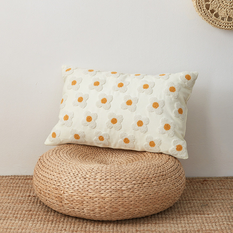 White florets / pillowcase / 30x50cm