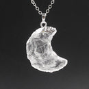 White Crystal Star + Moon Pendant