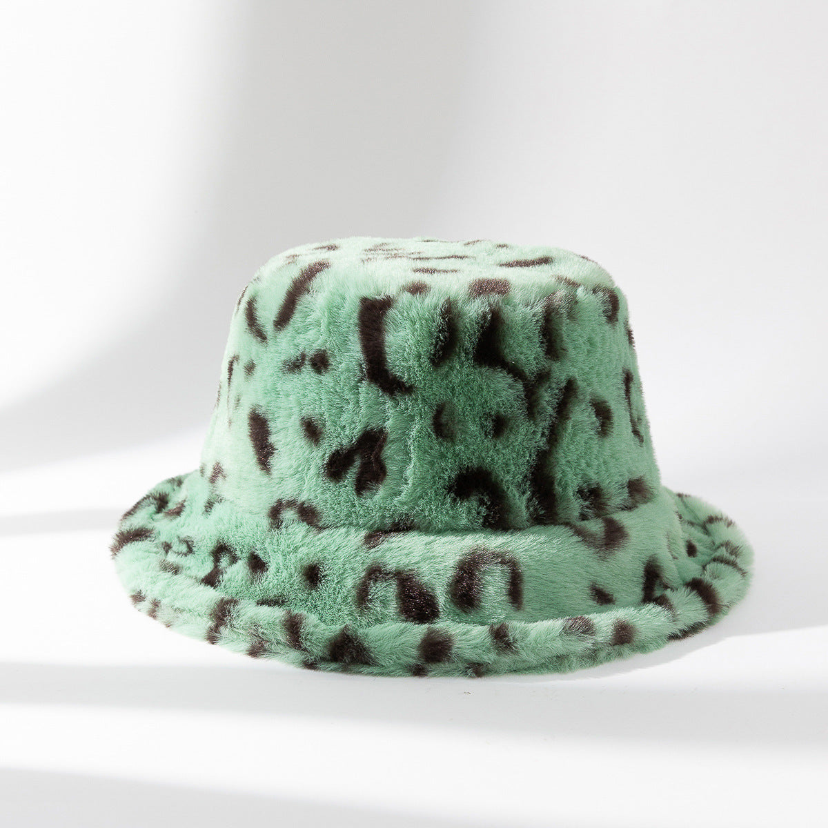 Plush Leopard Print Hat