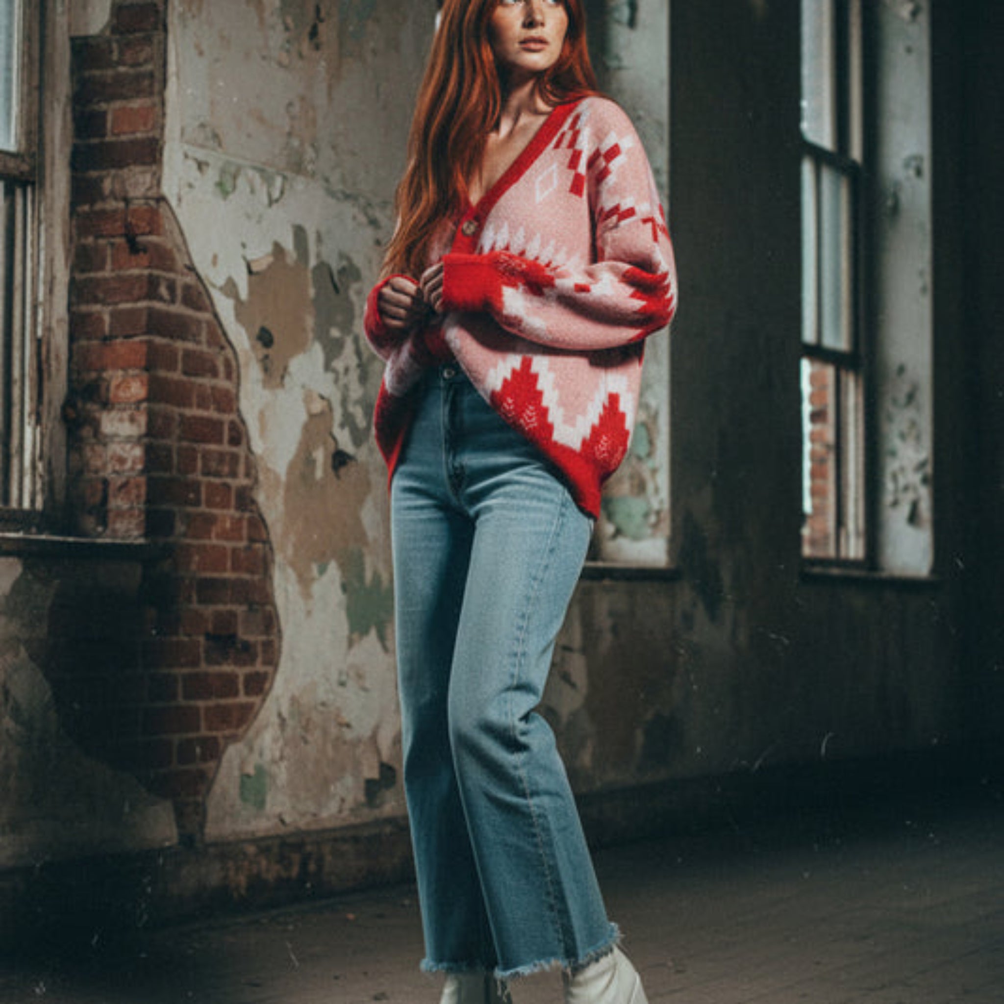 "Studio Red" Knitted Sweater