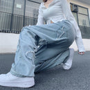 Y2k Patchwork Straight Jeans