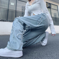 Y2k Patchwork Straight Jeans
