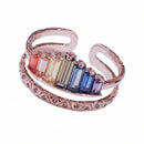 Rainbow Chakra Microdiamond Ring