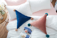Triangle Pom Pom Cushion Pillow