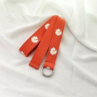 Flower Canvas Simple Loop Belt