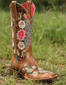 Vintage Flower Western Boots