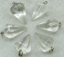 Natural Stone Agate Hexagonal Cone Pendant