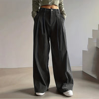 High-Waisted Pleated Trousers