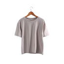 Solid Color Short Sleeve Women's T-shirt