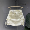Draw-string Cargo Skirt