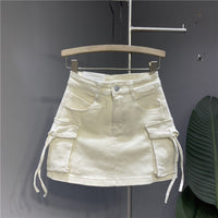 Draw-string Cargo Skirt
