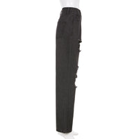 Ripped Edge Casual Jeans