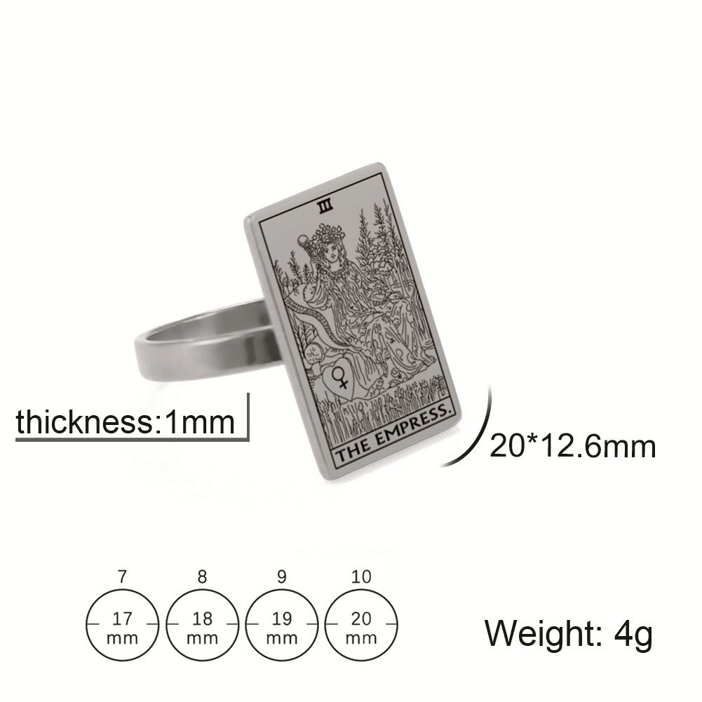 Major Arcana Tarot Stainless Steel Ring (Variety)