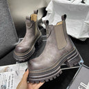 Chunky Heel Smoke Pipe Boots
