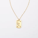 Plate Moon Gold Plated Necklace