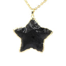White Crystal Star + Moon Pendant