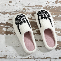 Skull Of Rock Embroidered Slippers