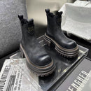 Chunky Heel Smoke Pipe Boots