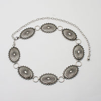 Metal Concho Waist Chain Belt