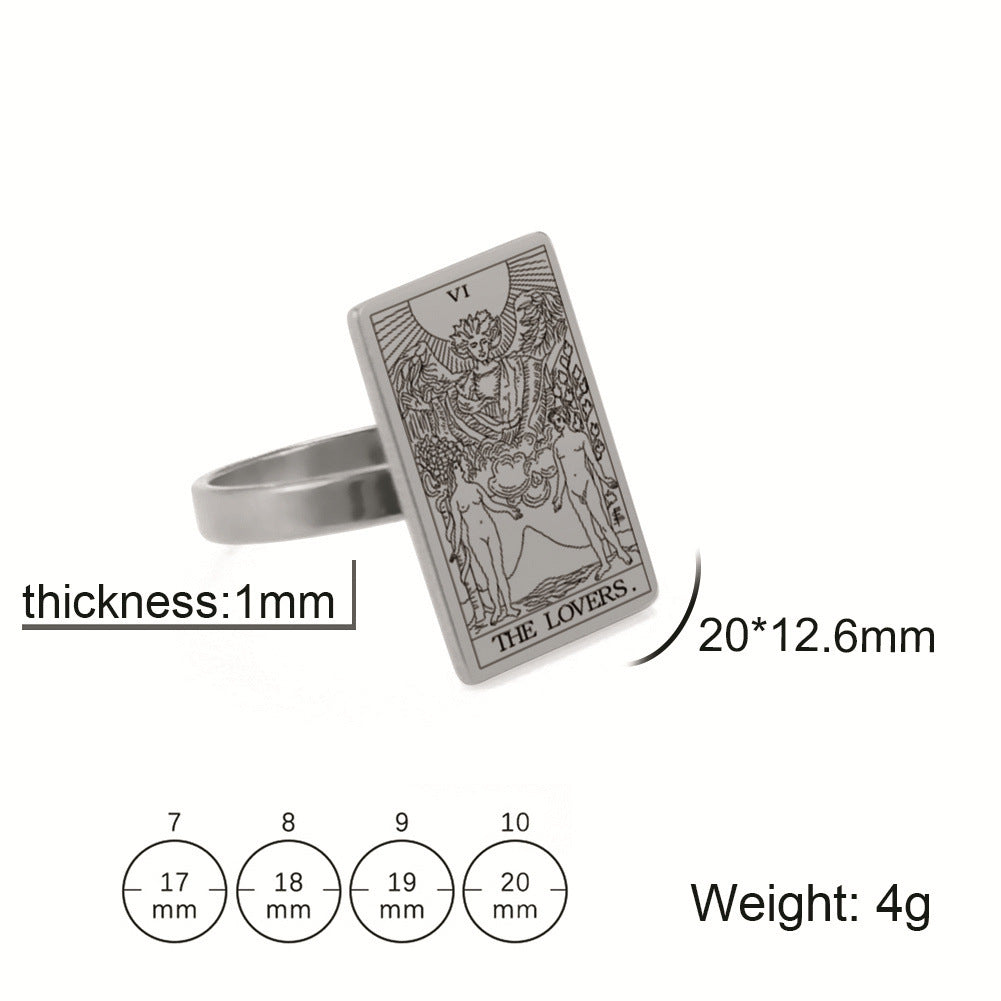 Major Arcana Tarot Stainless Steel Ring (Variety)