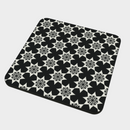 Black and white patterned mouse pad on a light gray background