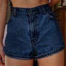 Sun Stamped Denim Shorts