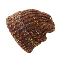 Mixed Thermal Knitting Sleeve Cap
