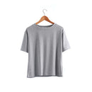 Solid Color Short Sleeve Women's T-shirt
