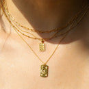 Plate Moon Gold Plated Necklace