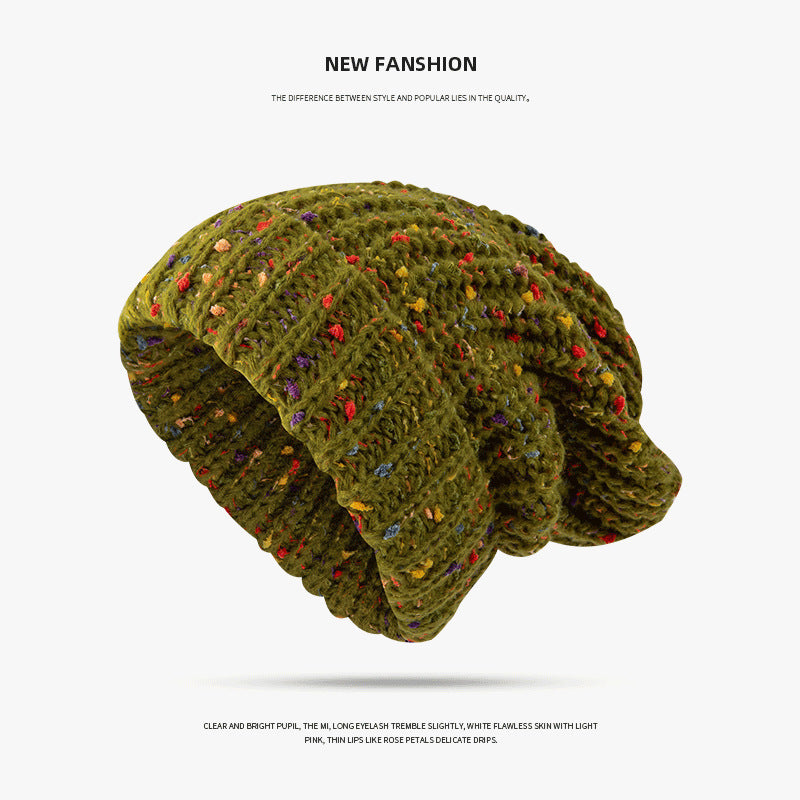 Mixed Thermal Knitting Sleeve Cap