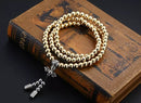 Stainless steel thunderbolt beads necklace (Variety)
