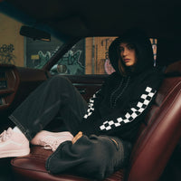 Black Plaid Hoodie