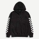 Black Plaid Hoodie