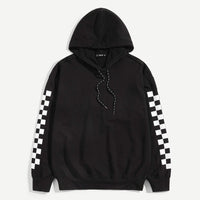 Black Plaid Hoodie