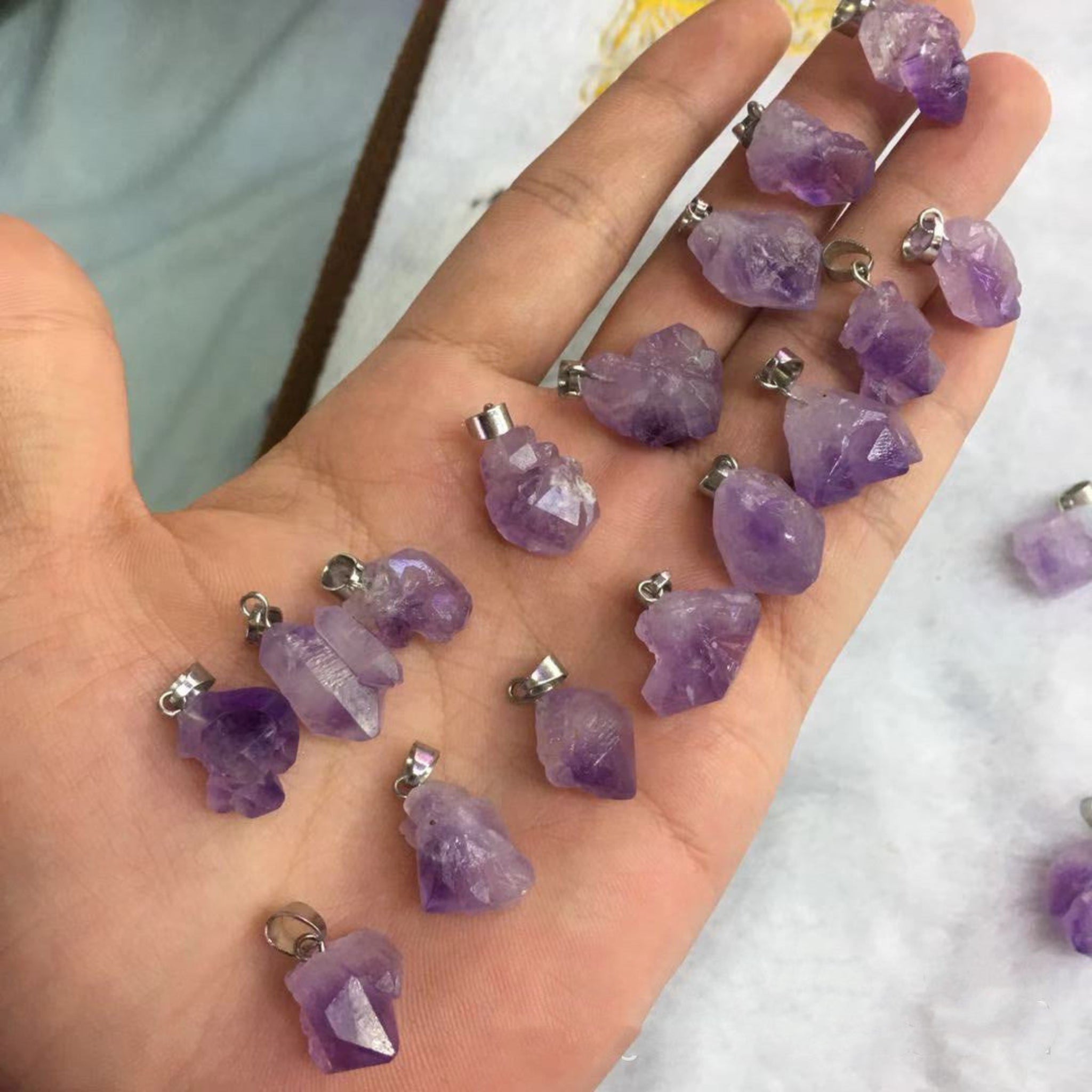 24 ct. Natural Lavender Amethyst Rock (Irregular Pendants)