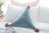 Triangle Pom Pom Cushion Pillow
