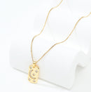 Plate Moon Gold Plated Necklace