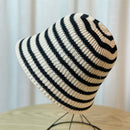 Striped Knitted Dome Bucket Hat