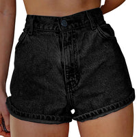 Sun Stamped Denim Shorts