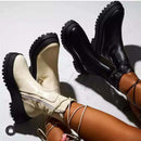 Platform Lace-up Ankle Boots