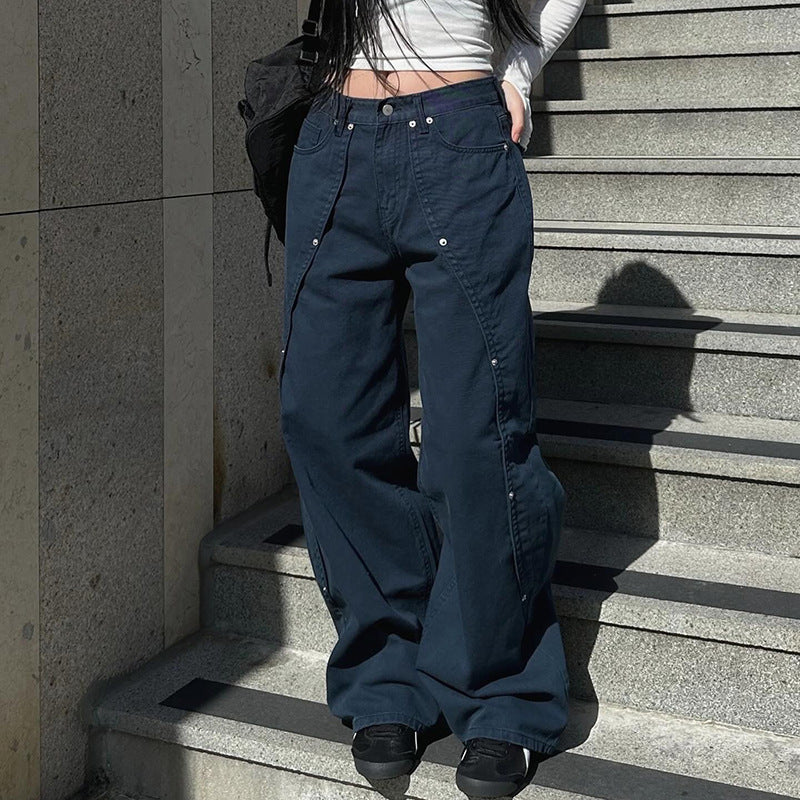 Irregular Straight Jeans