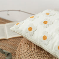 Flower Embroidered Pillowcase