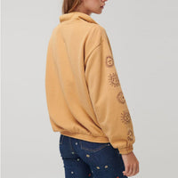 "Sun Dial" zipper sweatshirt