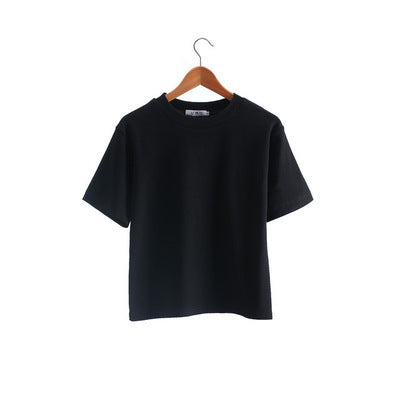 Solid Color Short Sleeve Women's T-shirt