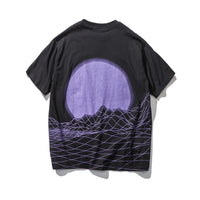 Simple line mountain T-shirt