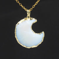 White Crystal Star + Moon Pendant
