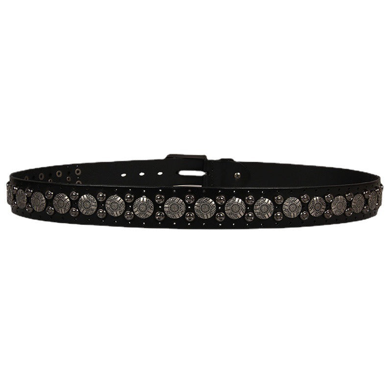 Vintage Genuine Leather Rivet belt