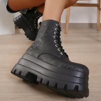 Platform Round Toe Boots