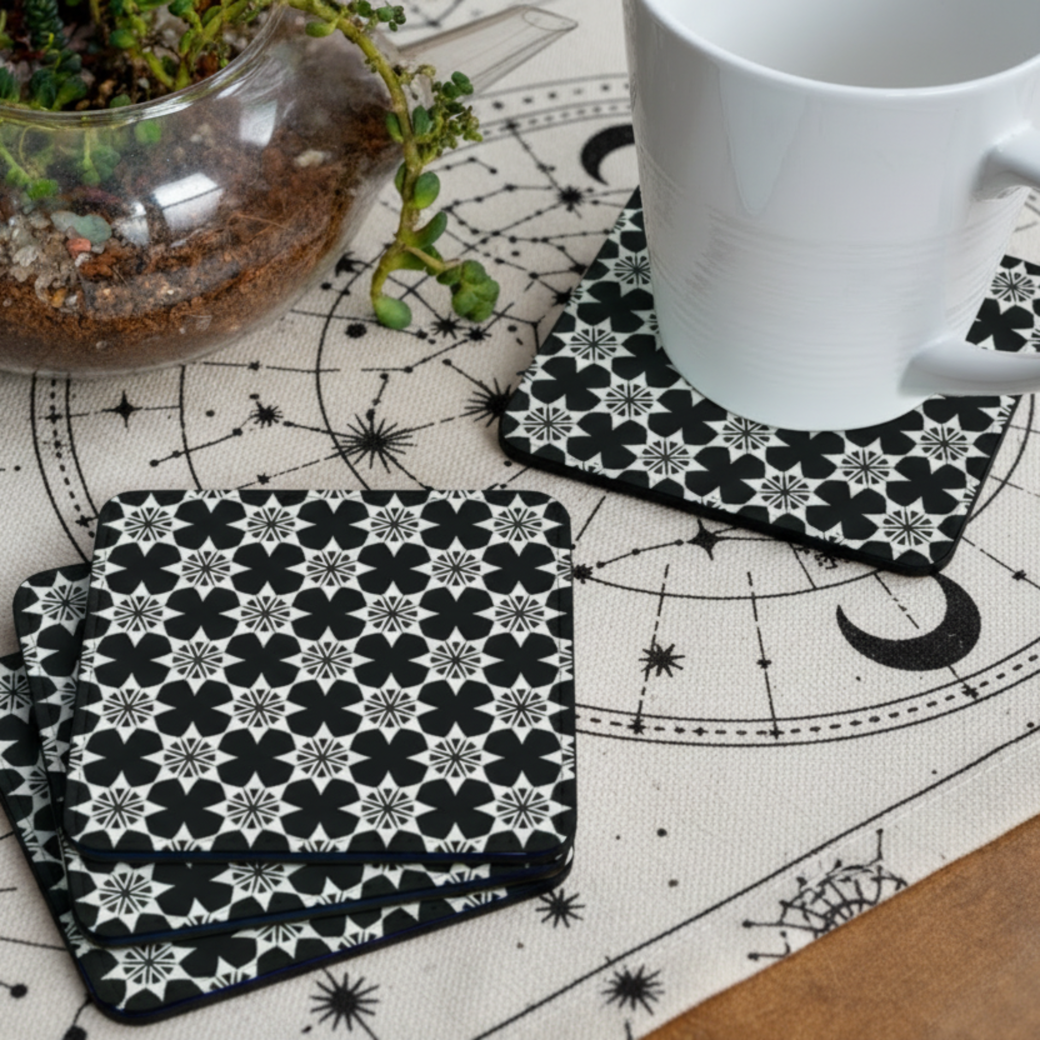 Spanish Tile Coaster Set